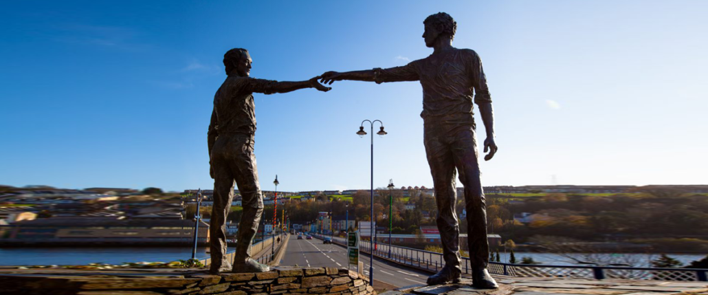 picture of the hands across the divide statues destination derry